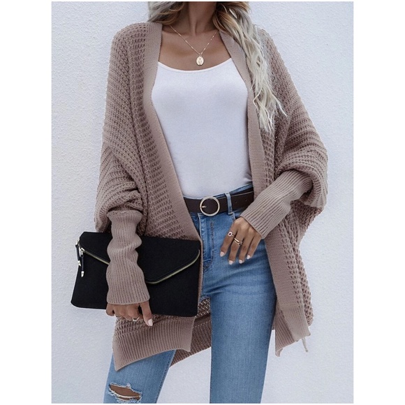 Cozy Batwing Sleeve Knit Open Front Cardigan - Picture 8 of 12